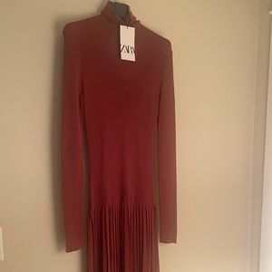 Zara knit ribbed dress